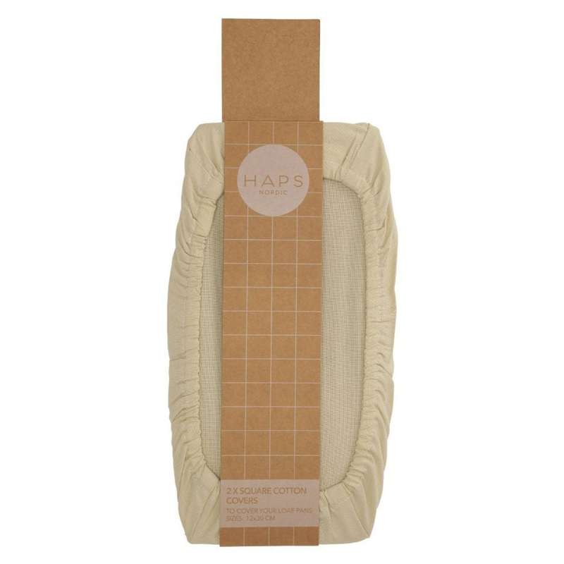 HAPS Nordic Cotton Covers Baumwollbezüge - Quadratisch - 2er Pack - Austern
