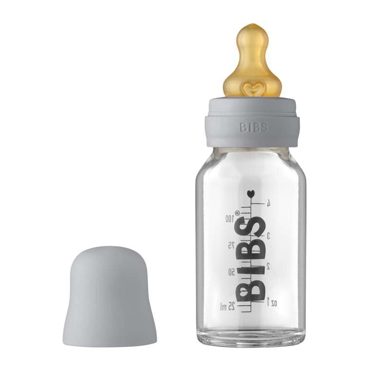 BIBS Flasche - Komplettes Flaschenset - Klein - 110 ml - Cloud