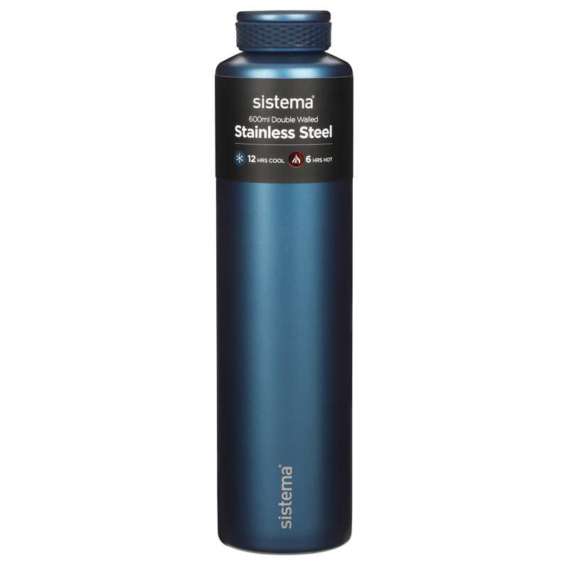 Sistema Thermoflasche - Edelstahl - 600 ml - Marineblau